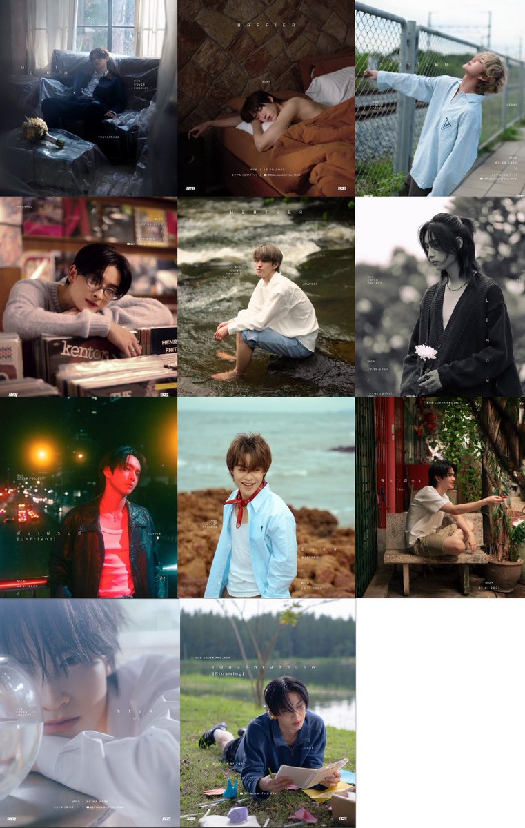 COVER PROJECT
1)PHUTATCHAI: พยายาม
2)ALAN: Happier
3)HEART: เธอมากับฝน
4)KHUNPOL: I Think They Call This Love
5)JINWOOK: Heather
6)NEX: Lemon
7)COPPER: อันเฟรนด์
8)MARCKRIS: Dive
9)THAI: 9นาฬิกา
10)AA: Blue
11)JUNGT: เพลงรักเพลงแรก

#JUNGT_เพลงรักเพลงแรก #JUNGT
#BUSCOVERPROJECT