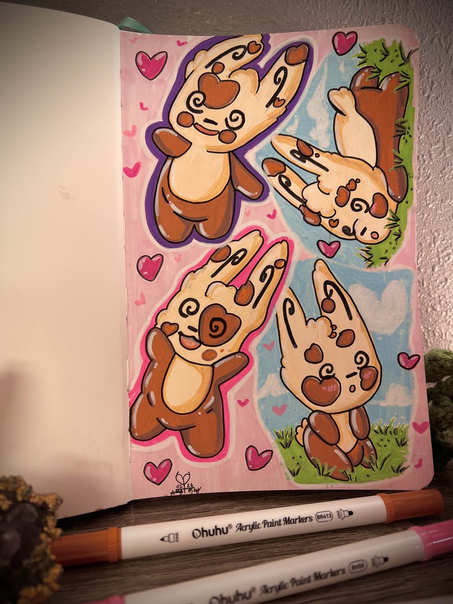 abbymayart's tweet image. Valentine’s Day = 1 singular Enamorus💕, frozen fingers❄️, and attempting to draw the event Spinda🌀 in the park

I did not win against the cold, but I did finish the Spinda at home.✨Totally worth it✨

#PokemonGoEvent #SpindaArt #AcrylicMarkers #CozyArtist #GamerArtist