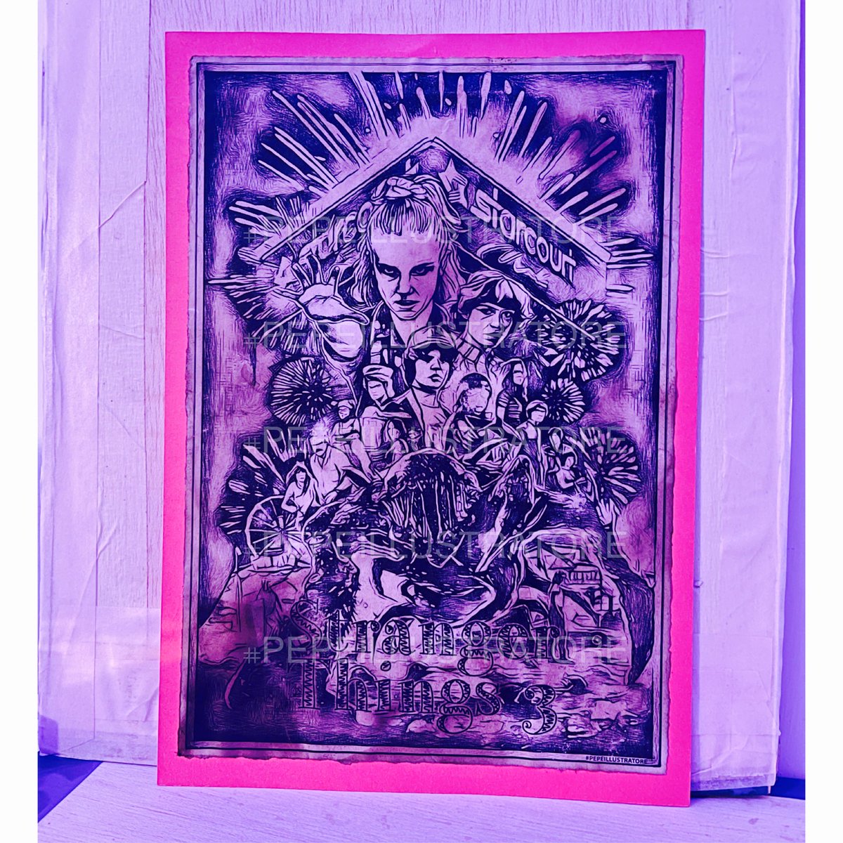 Poster illustration 
Paper vintage 🎨
#strangerthings 

#popart #vekna #art #eleven