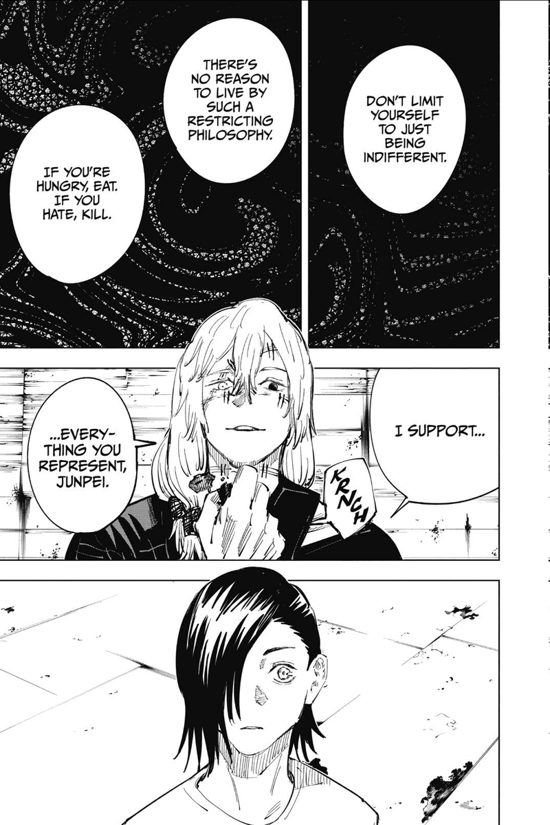 SampsonMichae10's tweet photo. @IncroyableSauce Mahito's similar to Sukuna? #beenknown
Also Mahito's the hatred between humans, not just their fear towards one another https://t.co/ZDnyPtrVCx