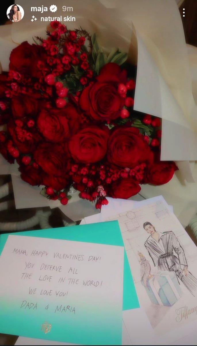 "MAMA, HAPPY VALENTINE'S DAY! YOU DESERVE ALL THE LOVE IN THE WORLD! WE LOVE YOU! - DADA &amp; MARIA

- aaw.. that was the message written on Maja's flower Bouquet Card. 💐💌😍

 Iba talaga when the man love's you more 🥰🙏
#MajaSalvador #HappyValentinesDay