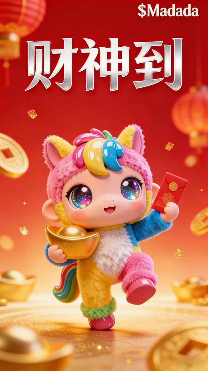 MadadaIP's tweet photo. Fortune arrives 🧧✨
Day 5 of Lunar New Year — Welcoming the God of Wealth.
May prosperity knock on your door,
May every effort bring rewards. 🐴
Catch the opportunities. Keep the blessings.
$Madada #Madada #LunarNewYear https://t.co/yQY5HzCXZ0
