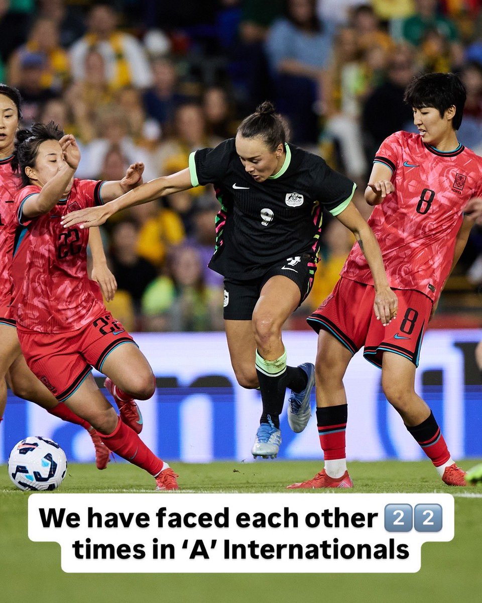 TheMatildas's tweet photo. 📰 History against our #WAC2026 group stage opponents: Korea Republic ⚔️

⏭️ Next Up: We go head-to-head again in our final group stage game of the #AFCWomensAsianCup.

🇦🇺v🇰🇷8.03.26 8pm AEDT - Sydney
🎟️ Tickets: https://t.co/jrlpQFZKjA

#Matildas #DreamFearless https://t.co/MldabeGguH