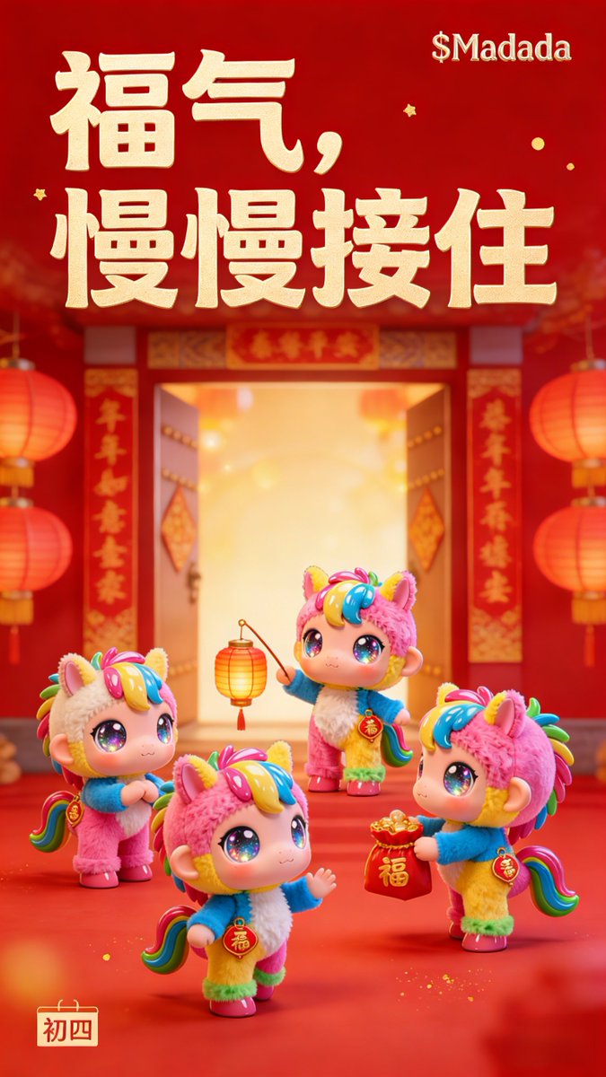 MadadaIP's tweet photo. Catching blessings, one by one. 🧧✨
Day 4 of Lunar New Year —
May luck gently find you,
May your efforts be rewarded,
And may each day glow brighter than the last.
$Madada #Madada #LunarNewYear https://t.co/AXfprVGxqZ
