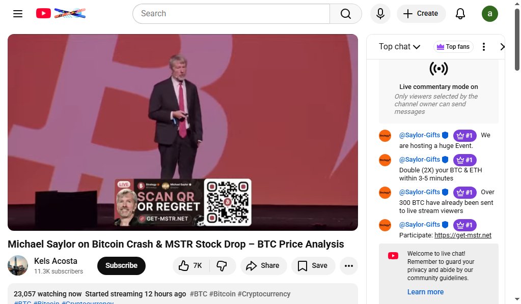 Scam_Wipe's tweet image. 🚨 #Scam ALERT 🚨
🎥 Fraudulent stream detected: youtube.com/watch?v=24Gikv…

Topics: #CryptoProtection #Streamjacking #Cybersec #ScamYT
Tagging for awareness:
📢@ChainPatrol @CyberSecMonth @bgarlinghouse @YouTube

Stay vigilant and avoid suspicious links!
📩 Report scams to protect