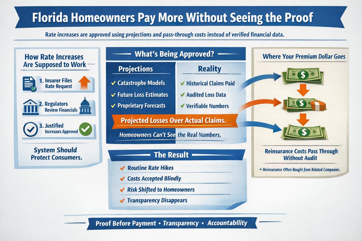 DrCollige's tweet photo. I will demand a full, independent audit every single time an insurance carrier seeks to raise premiums on Florida families. No rubber stamps. No backroom approvals. If a company claims it needs more of your money, it will be required to open its books and prove it line by line. Floridians deserve facts, not fear-based justifications or vague actuarial excuses.

I will not stand idly by while insurance companies attempt to extort hardworking Floridians through unchecked corporate greed. For too long, carriers have shifted money between affiliates, inflated expenses, and then cried insolvency while executives collect bonuses and policyholders are left choosing between coverage and groceries. That ends under my watch.

As Chief Financial Officer, my job is not to protect insurance profits it is to protect Florida families. Transparency, accountability, and integrity will be nonnegotiable. If a rate increase cannot be justified through a full audit that withstands public scrutiny, it will not be approved. Florida deserves a CFO who fights for people, not one who works for the insurance industry.

Integrity. Accountability. Transparency.

#FrankForChange #CFO2026 #frankforcfo #FloridaDeservesBetter #endmanagedrepair