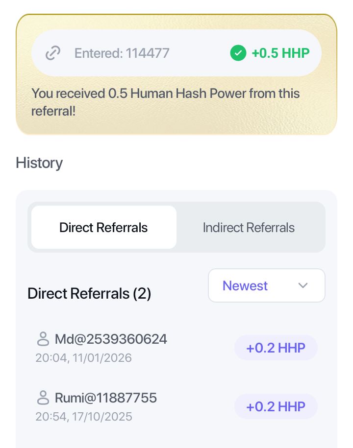 2_sojib35445's tweet photo. "New milestone! 🚀 My referral network is growing, and so is my Human Hash Power (HHP). Want to boost your mining speed too? Don’t miss out—join now and start earning! 💸
​🔗https://t.co/41cQcIsjpM
@inter_link

​#HHP #Mining #CryptoRewards #Referral #PassiveIncome https://t.co/I2Te1pIBGm