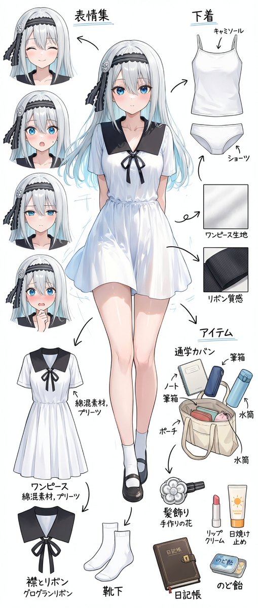 PixAI かぐや様は告らせたい キャラクターシート集 SFW Illust