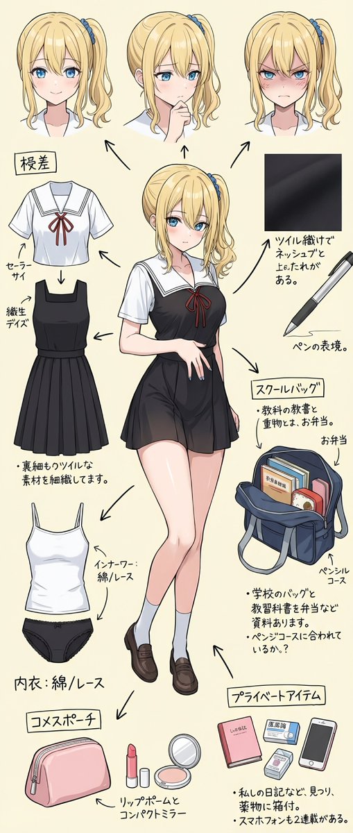 PixAI かぐや様は告らせたい キャラクターシート集 SFW Illust