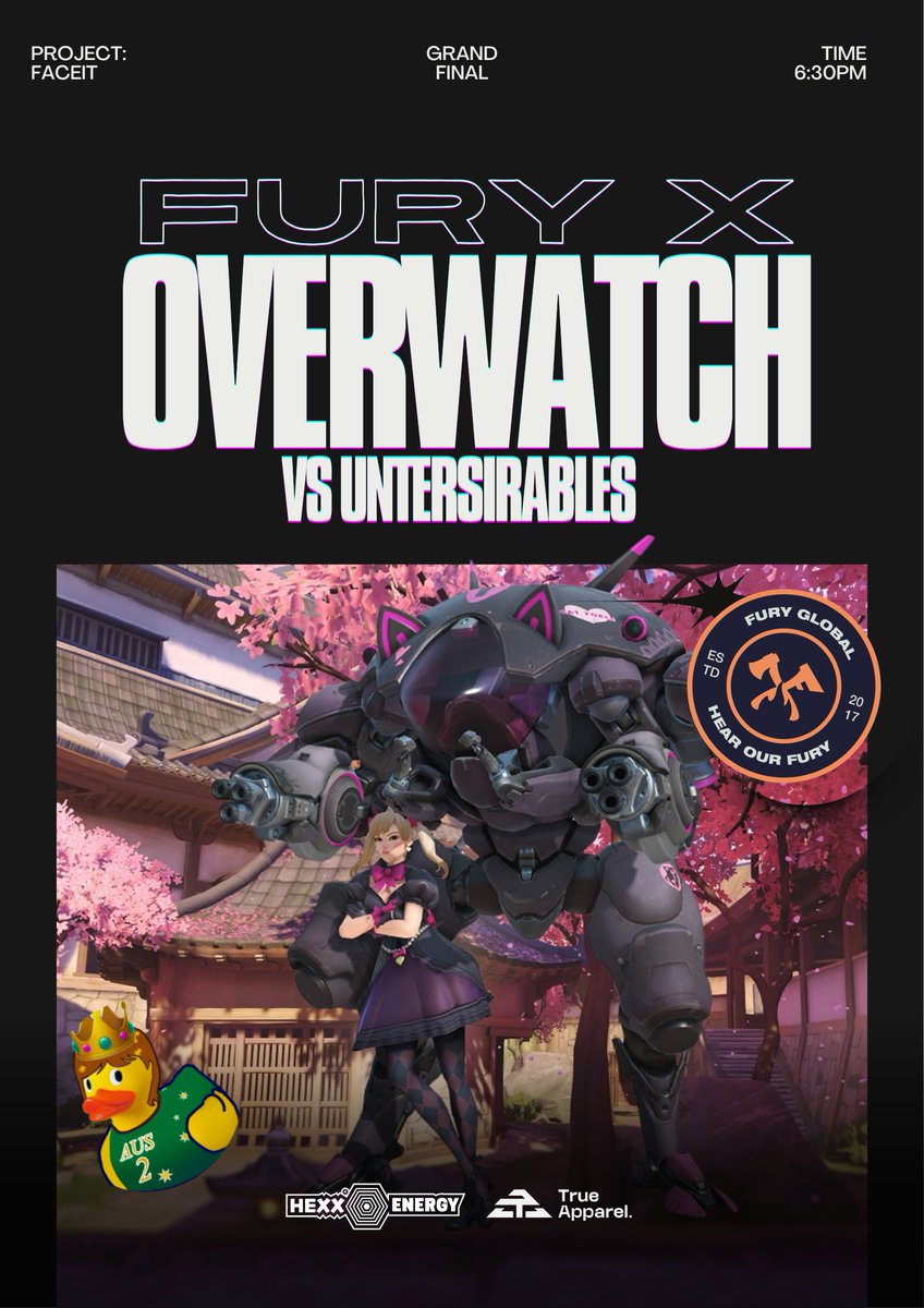 Lost the upper bracket on purpose.
Gave them hope.
Built the storyline.

Now comes the ending. 😈
Grand Final vs UNTERSIRABLES.

🕑 6:30pm AEDT
🎥 twitch.tv/unter
#HearOurFURY🔥