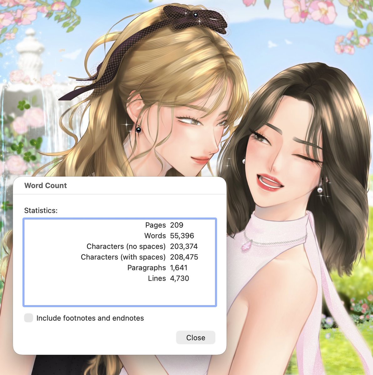 จากวันนี้ที่เขียนไม่ออกเลยสักคำ...
แต่ก็ยังพยายามพิมพ์ด๊อกๆแด๊กๆไปวันละสามสี่ร้อยคำอยู่ตลอด

จนวันนี้เราเดินทางมาถึงห้าหมื่นห้าพันคำแล้วหรือนี่!

🥰 อีกไม่กี่(สิบ)วันก็ได้จะเปิดให้อ่านกันแล้วสินะ

#พี่สาวคะแต่งงานกับขิงเถอะ #จักรวาลพี่สาวคะ