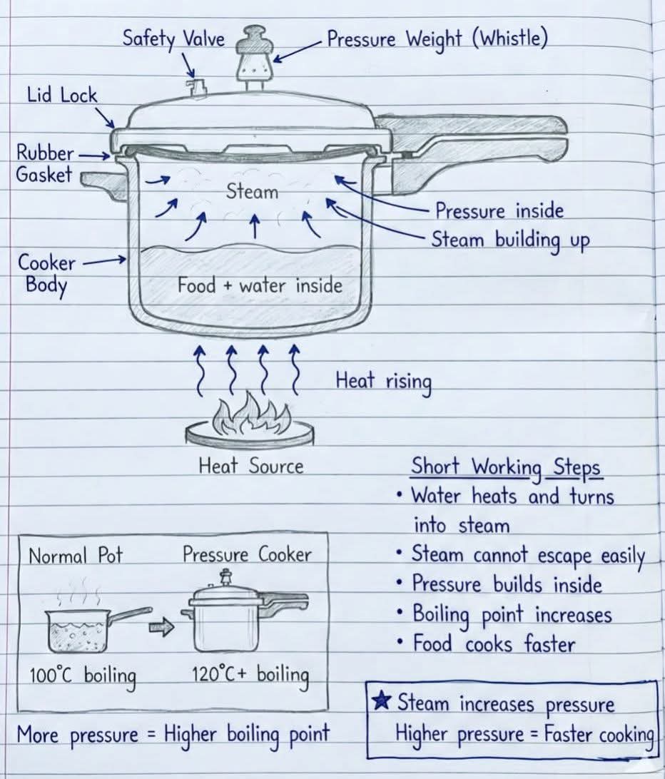 skglearning's tweet image. Working Of Pressure Cooker

#working #pressurecooker #Physics
