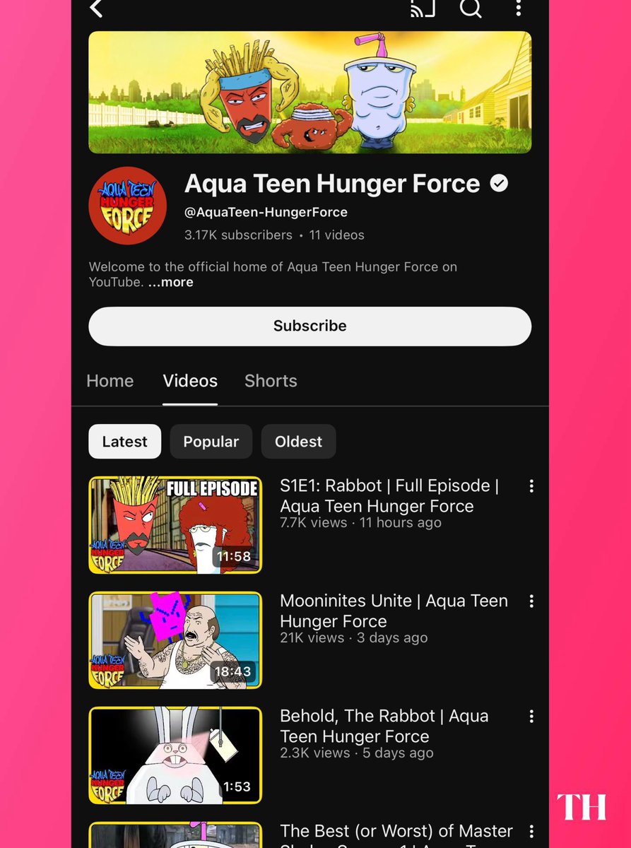 Adult Swim has launched an official YouTube channel for ‘Aqua Teen Hunger Force.’