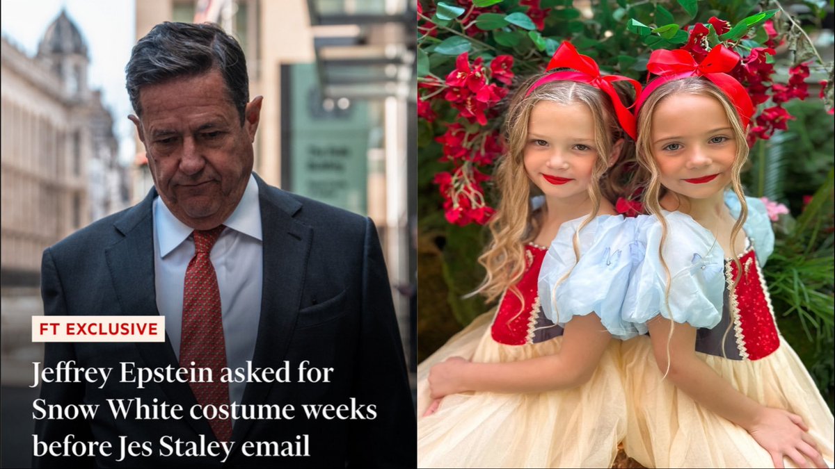 ABD'de üst düzey yöneticilerin çoğu remen pedofili çıktı ve hiçbirisi yargılanmıyor.

Epstein çocuk kostümü siparişi verdi, JPMorgan patronu ise pedofiliye 'Pamuk Prenses eğlencesi' için teşekkür etti.  

'JPMorgan patronu' Epstein dosyalarında gerçek genç Pamuk Prenses ile