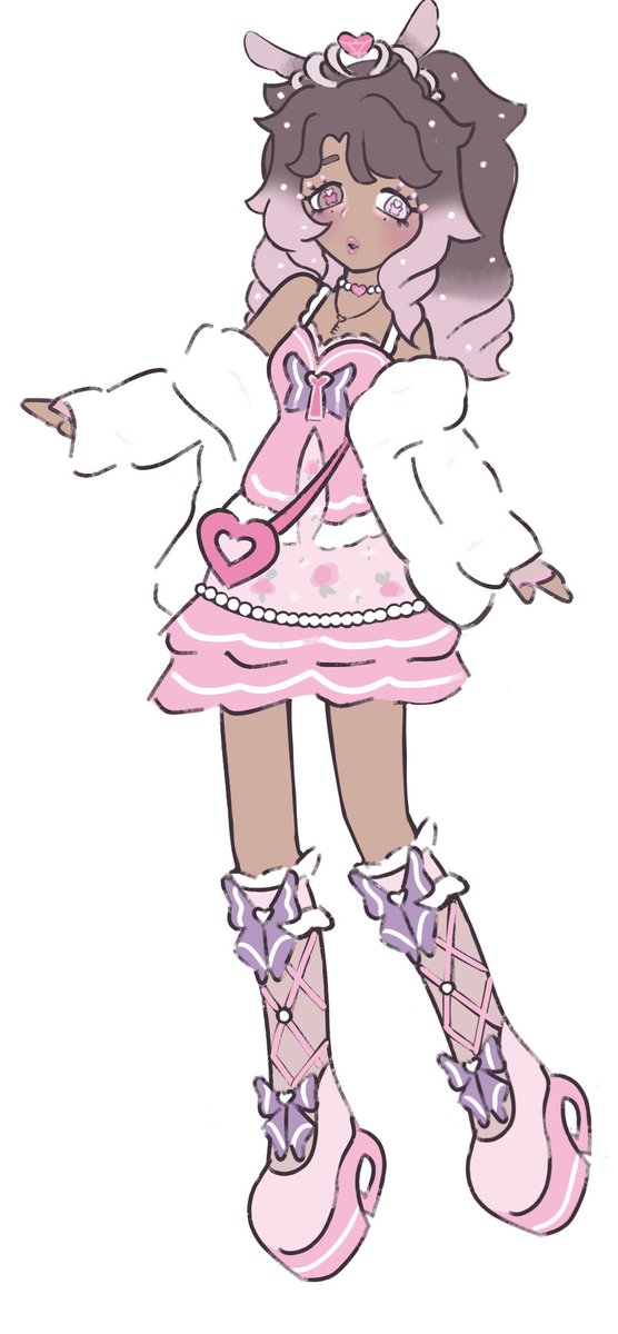 idolfae's tweet photo. My comm didn’t come in on time but anyways I was working on new outfits also wed spoiler 

I was gonna go for a hime gal champion look but I saw pinkpantheress outfits and was like jjkfkvkv https://t.co/kyVOCADcLV