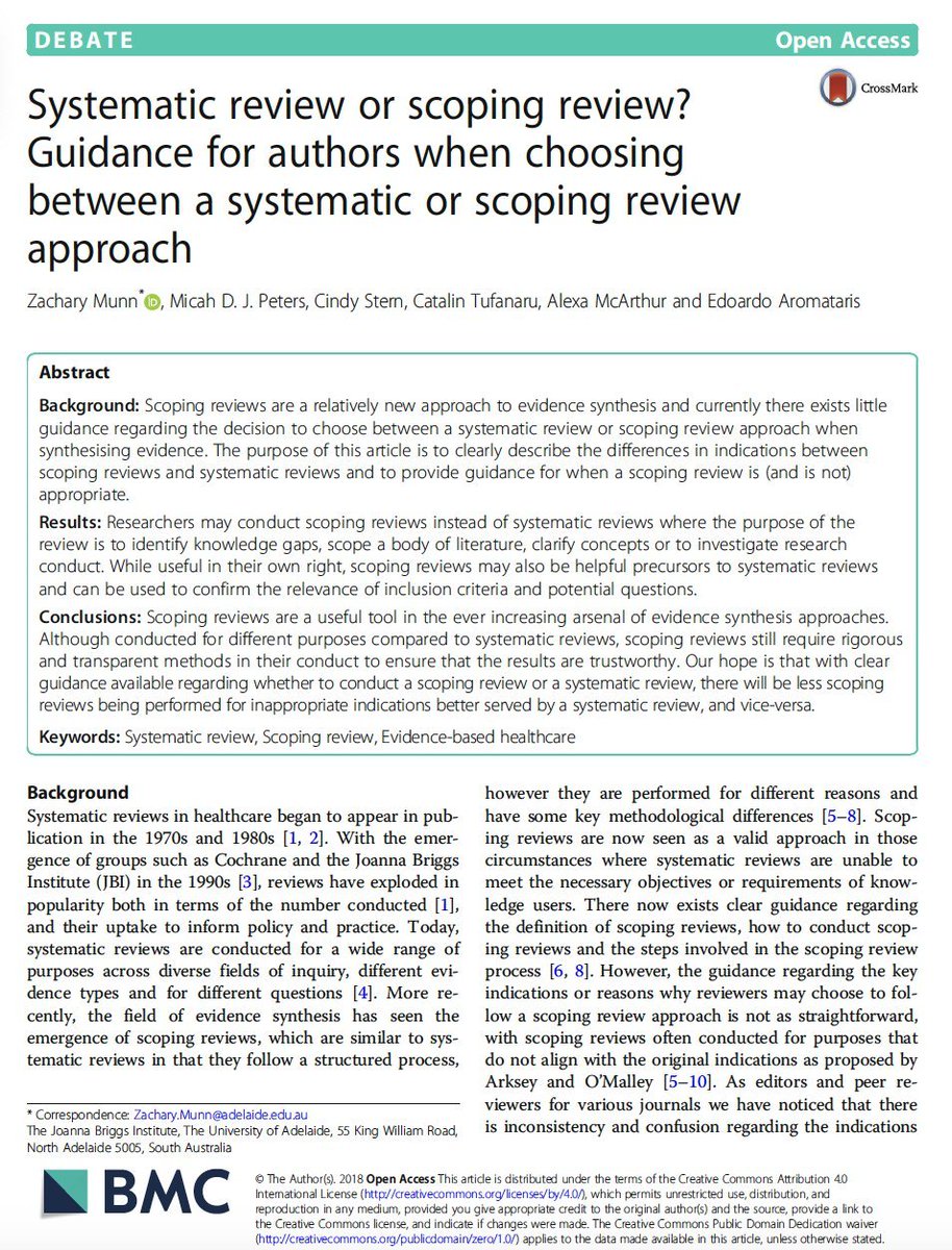 RaziaAliani's tweet image. Systematic review asks: What works?
Scoping review asks: What exists?
Many researchers confuse the two!

---------------------------------------
Learn in more detail in this accredited course:
🔗 systematicreview.razia-aliani.com
----------------------------------------

Here's when a
