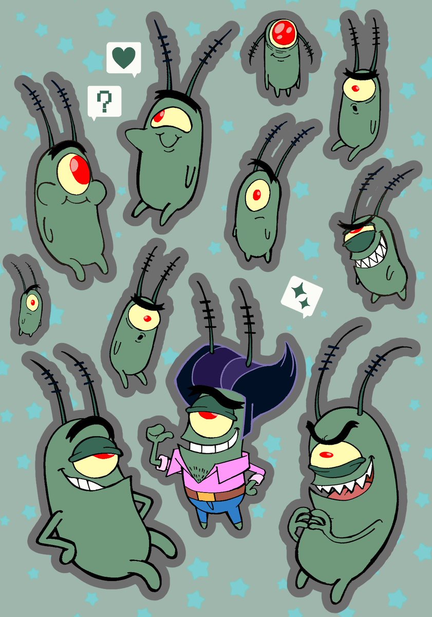 futa_mp's tweet photo. 昔ステッカー作りたくて描いた沢山の🦠 https://t.co/r6aNe0bGW2
