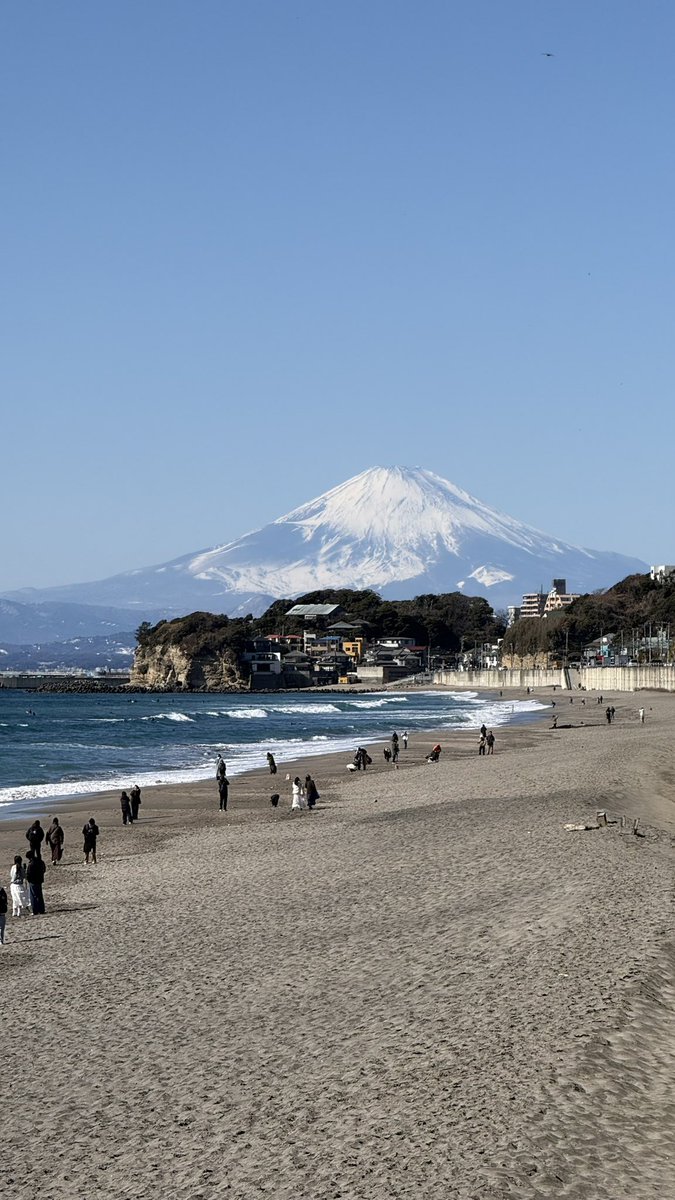 시치리가하마 해변에 후지산 🌊