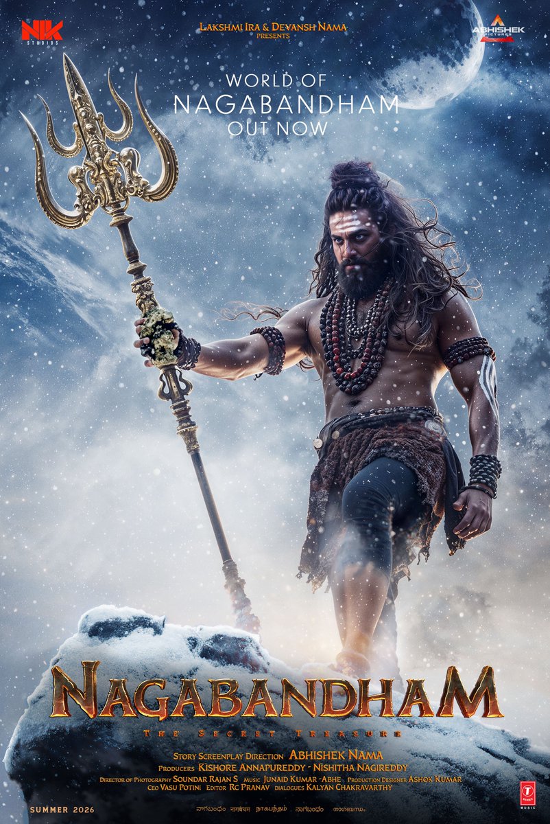 Nagabandham's tweet photo. For Centuries, it was protected
For Centuries, it was chased

Now, it's time to unveil A MAGNUM OPUS that holds a divine secret older than time 🔱

#WorldofNagabandham Out Now 💥

https://t.co/IGaOu7VN7G

#NAGABANDHAM IN PAN-INDIAN THEATERS ON SUMMER, 2026 🔥

#HappyMahashivratri https://t.co/runtYtNkSg