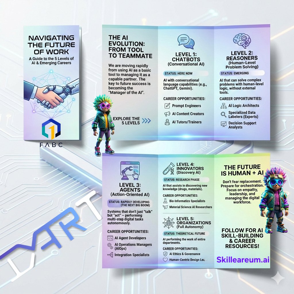 #ai Career l Jobs l Learning
Five levels of gamified Education to Employability by <a href="/D5ART_FABC/">D5ART</a> <a href="/Skilleareum/">Skilleareum</a> from FABC Labs.

20k+ learners l 800+ careers l 30+ employers l 50+ academic institutions ranging from Schools to Universities.