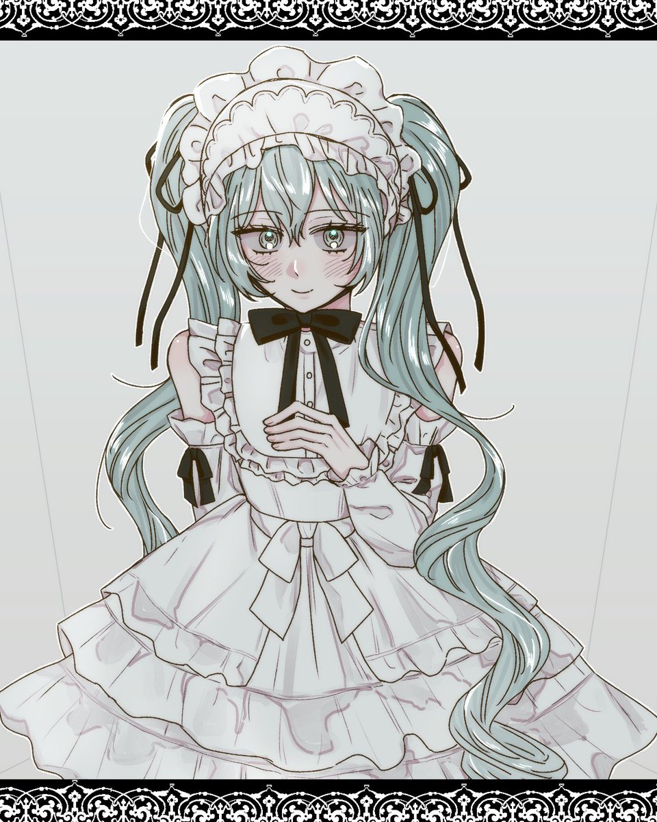 mujyu29's tweet photo. #初音ミク 
미쿠 빈티지돌 피규어가 너무 이뻐서
그려보았어요💖 https://t.co/GVcuqUDUme