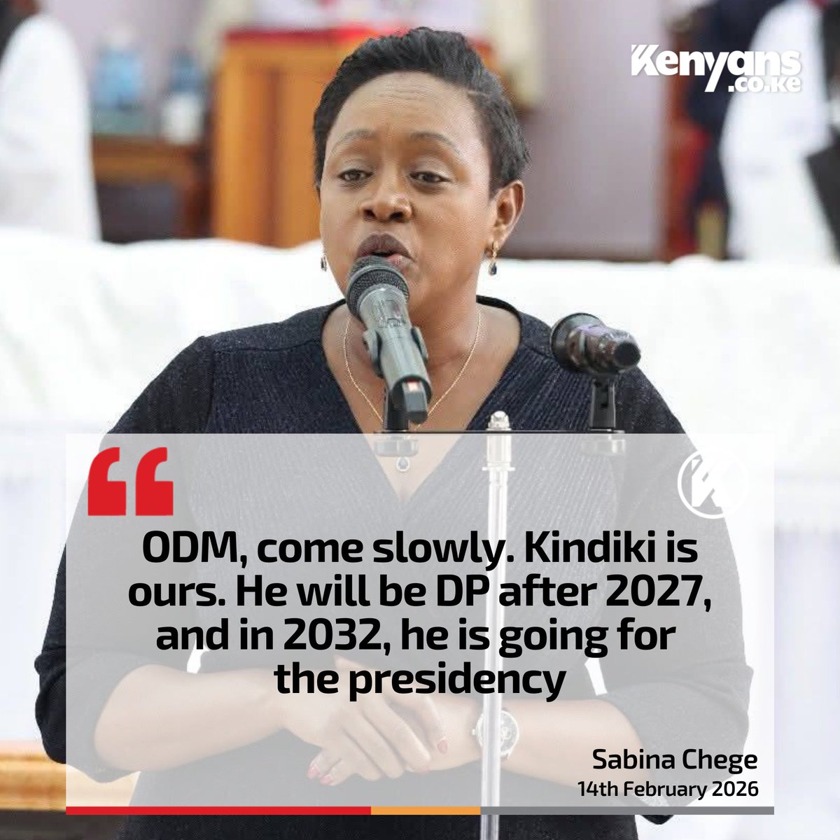 ODM, come slowly - Sabina Chege
