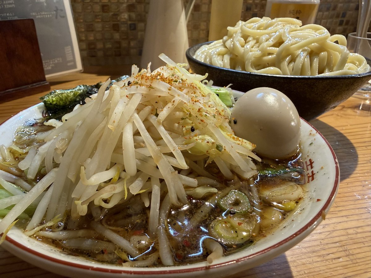 63nyan's tweet photo. 自家製麺 うろた 様

「くをんのつけめん（野菜つけめん）（並と中のはざま）¥1,250」

江南さんが作る一杯♪最高最強に旨い‼️今日もお心遣い、ありがとうございます❗️ https://t.co/x3FkdrRNzk