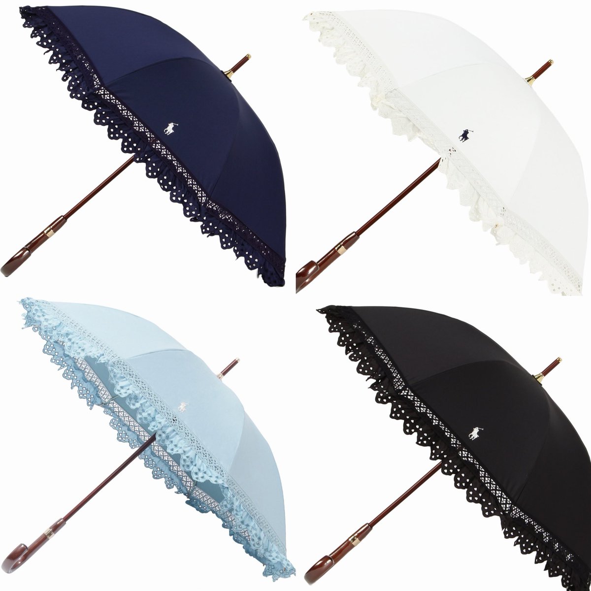 ___h___r___k__'s tweet photo. やばい、、、ラルフの晴雨兼用傘に新作出てる
まさかのボリューミーフリルなんだが！？？ https://t.co/srkLPSacc9