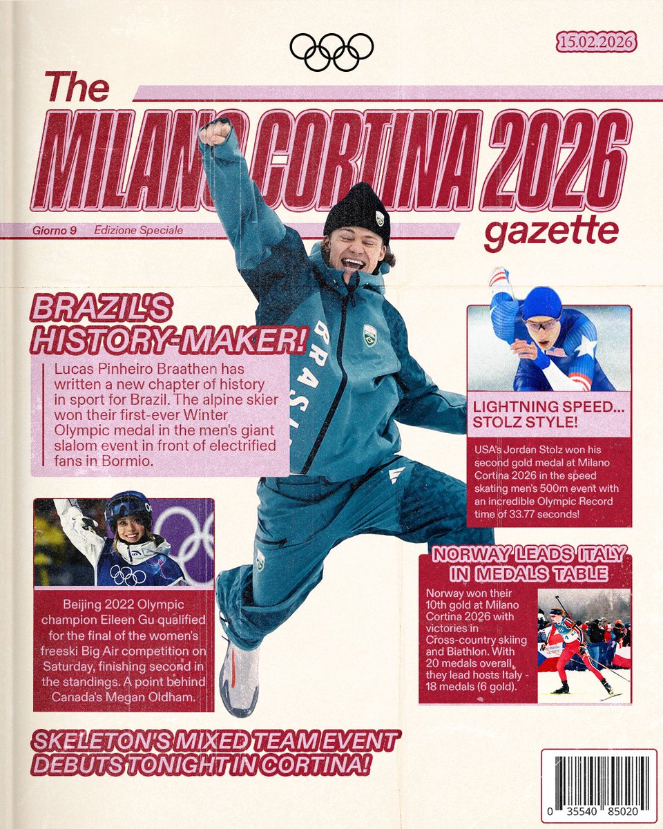 Our Gazette has landed! 📰 It was an incredible day at #MilanoCortina2026! 🤩

What other Olympic highlights caught your eye yesterday?

#WinterOlympics #Olympics | <a href="/milanocortina26/">Milano Cortina 2026</a>
