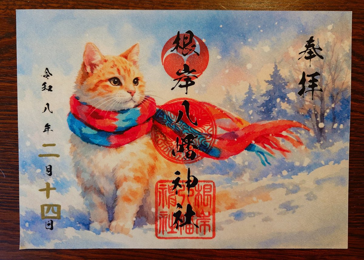 akimaru17's tweet photo. 横浜市JR根岸駅近くの根岸八幡神社に参拝⛩️静かな住宅街の中にあり人が少ないので参拝しやすいです。月替わりの御朱印も数種類あり、特に猫の御朱印が可愛いです😆
#御朱印 https://t.co/NIq5ShiNgW