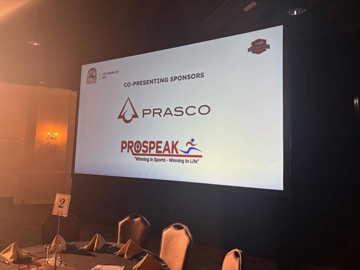 ProspeakGroup's tweet image. #HONORED to have my company Prospeak be the PRESENTING SPONSOR for the #NBA #AllStar Breakfast with @athletesinaction! 
Phenomenal program featuring Allan Houston @CoachAvery6 &amp;amp; @Chris_Broussard 

#Blessed
#Grateful
#Theplayerspastor