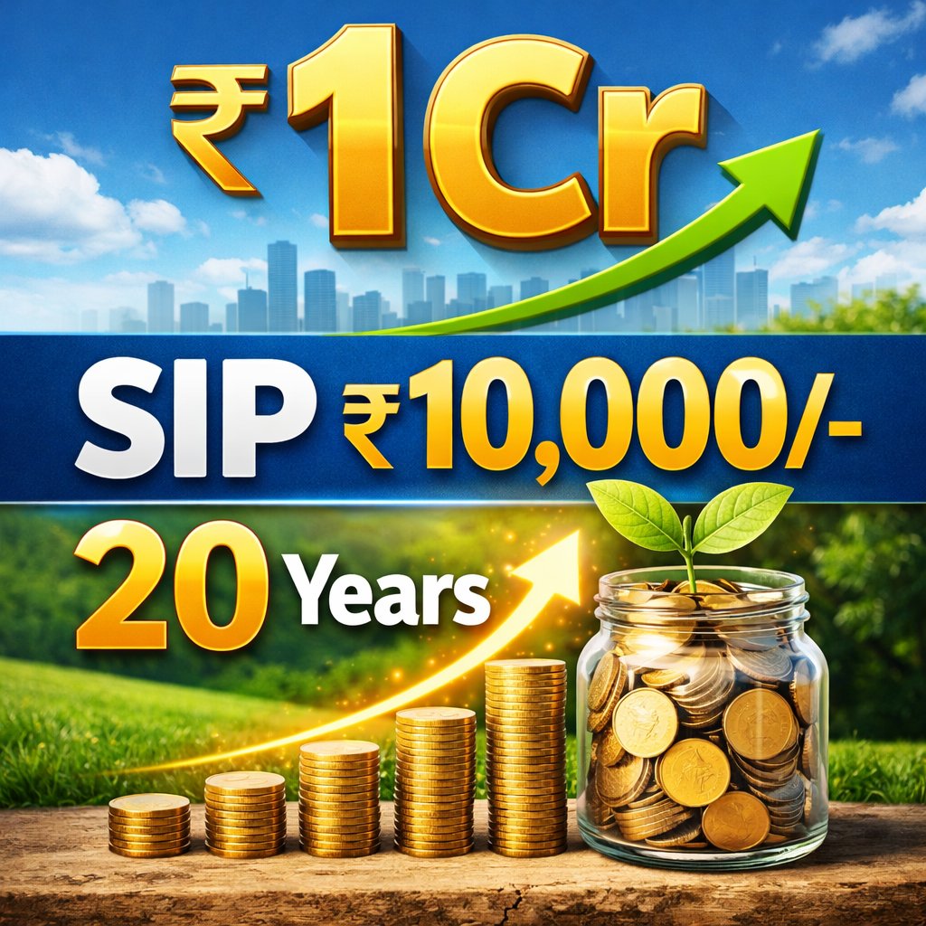 You need an annual XIRR of 12.08% on a ₹10,000 monthly SIP to build a ₹1 crore corpus in 20 years.

A ₹1 crore corpus today will have the purchasing power of about ₹31.2 lakhs after 20 years at 6% annual inflation.