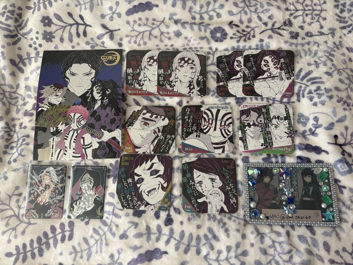 譲渡:FF様対象〗 鬼滅の刃 原画展 鬼 イラストカード コースター