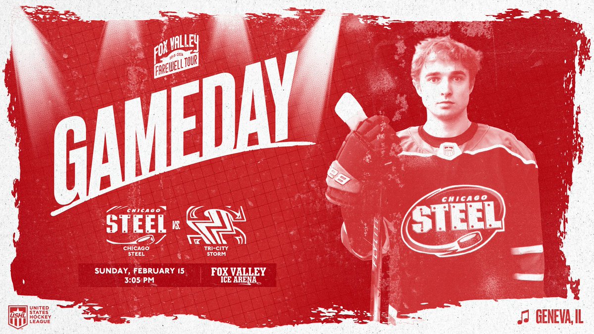 ChicagoSteel's tweet photo. New day, new opportunity

🆚 @TriCityStorm 
📍 Fox Valley Ice Arena
⏰ 3:05 pm CT
🃏 Trading Card Set Giveaway pres. by @RiverFrontCJD
🖊️ Full Team Post-Game Autographs
🎟️ https://t.co/H76aNylKHc
📺 @FloHockey 
📻 https://t.co/39doNrfKU2

#FeelSteel #FarewellTour #USHL https://t.co/ibnXRMA4hI