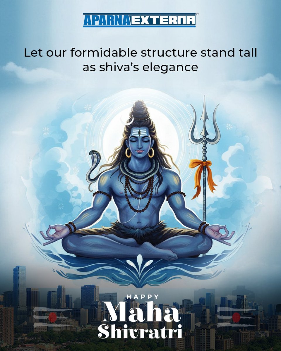 aparna_externa's tweet photo. Channeling strength. Embracing elegance. 🕉️✨

This Maha Shivratri, may your spaces stand tall with power, balance, and timeless design - just like Shiva himself. 🔱

#MahaShivratri #AparnaExterna #BuiltWithStrength #DesignedWithGrace #BuiltToLast https://t.co/4UA2rVqJqU