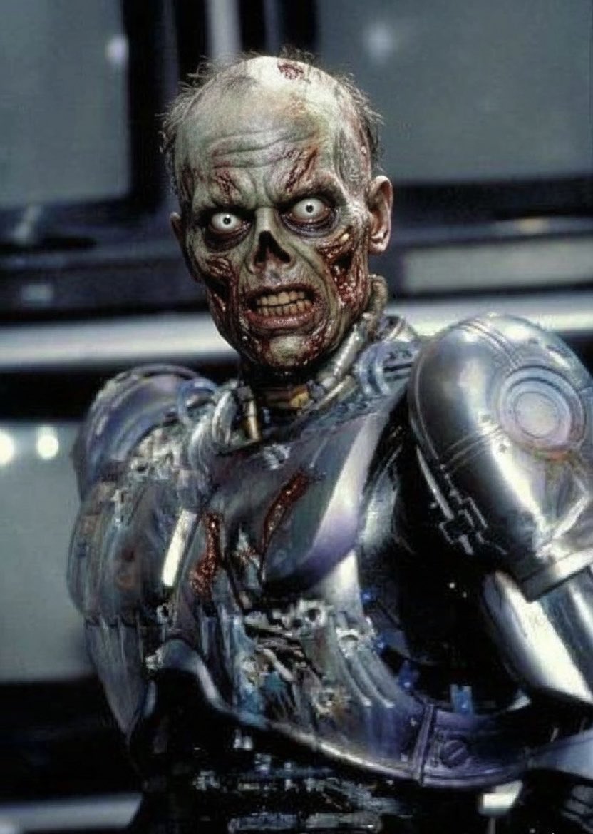 Pop Quiz Hot Shots:
If Robocop gets bit by a zombie, do the human parts he has left turn into a zombie?