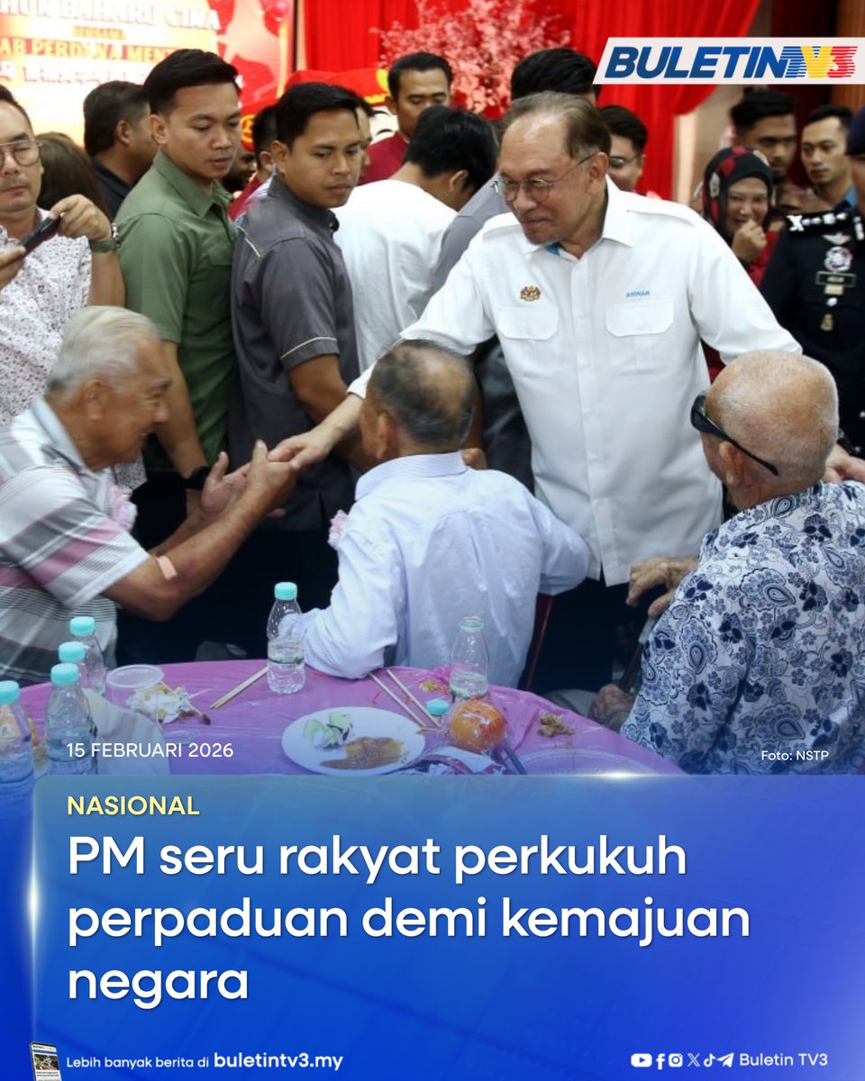 BuletinTV3's tweet photo. NASIONAL | Perdana Menteri, Datuk Seri Anwar Ibrahim, menyeru seluruh rakyat agar terus memelihara keharmonian dan perpaduan kaum sebagai asas utama kemajuan negara.
#BuletinTV3 #BeritaTerkini #keharmonian #perpaduankaum #kemajuannegara #PMX
Berita penuh di https://t.co/ZzSbZ8cl0d