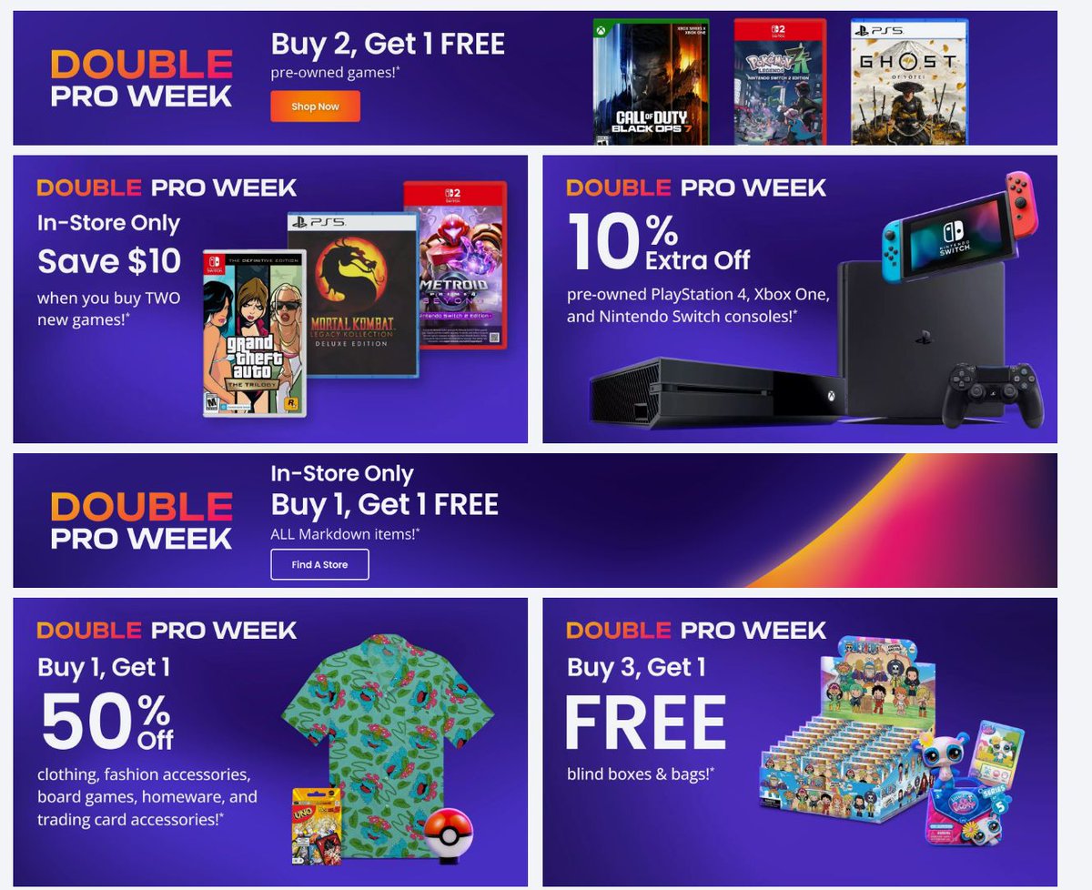GameStop Pro Week deals https://t.co/3cquJO1Iks #ad