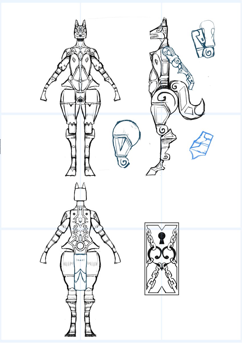 Nominuさん(@NominuArt)さんのゴーレム化が好きなので 自分なりにアレンジしたゴーレムの3面図とか作ってるチマチマつくってる^q^
いつか冒険者パーティーが全滅して全員ゴーレム化とか描きたいにゃあ 