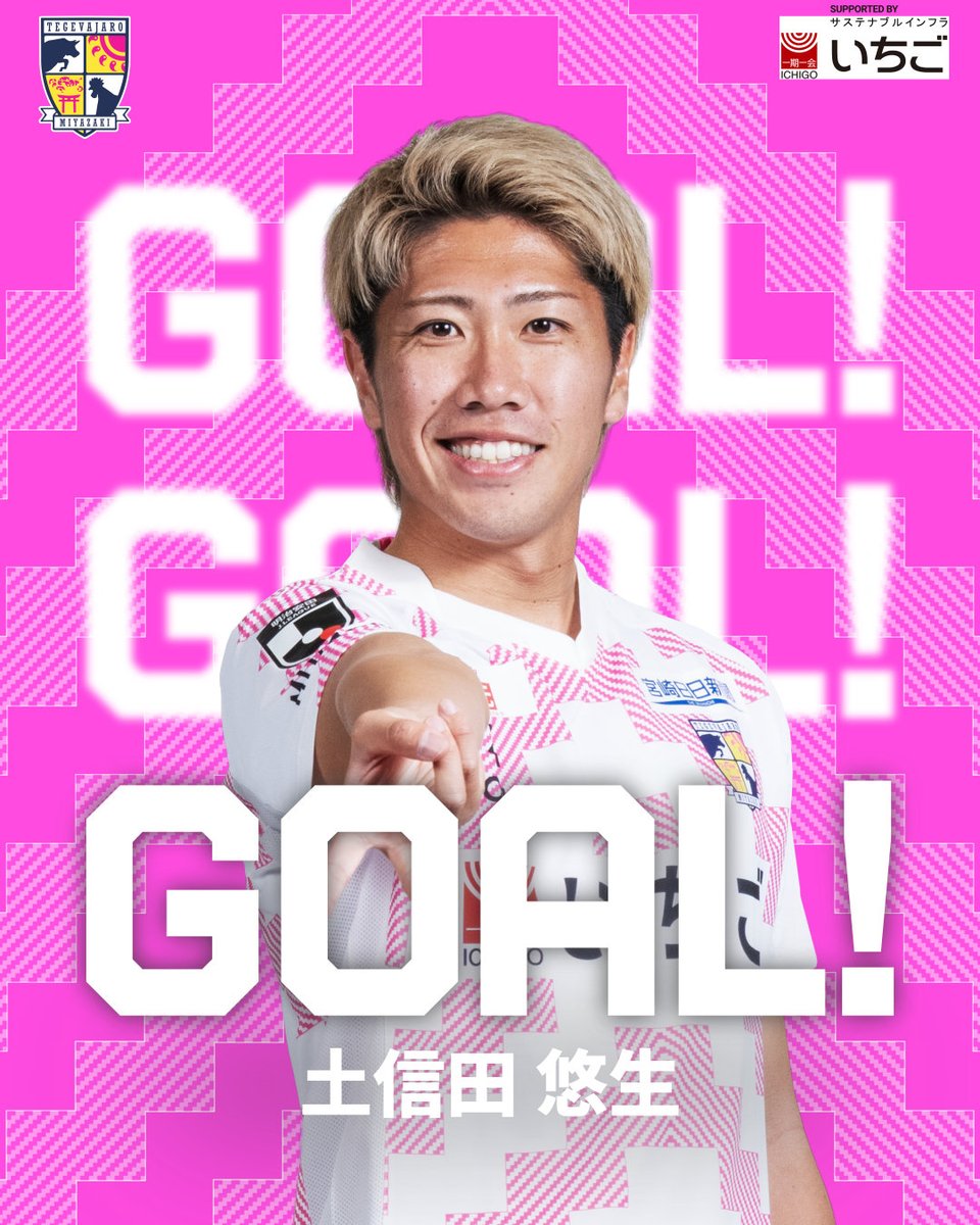 ／
GOOOOAL!!!!!!!!!!!!!!!!!
＼

🏆明治安田J2・J3百年構想リーグ 第2節
#テゲバジャーロ宮崎 3-0 #ガイナーレ鳥取
後半4分
得点者：#土信田悠生

▽#DAZN
prf.hn/click/camref:1…

#テゲバ #照らせ宮崎を