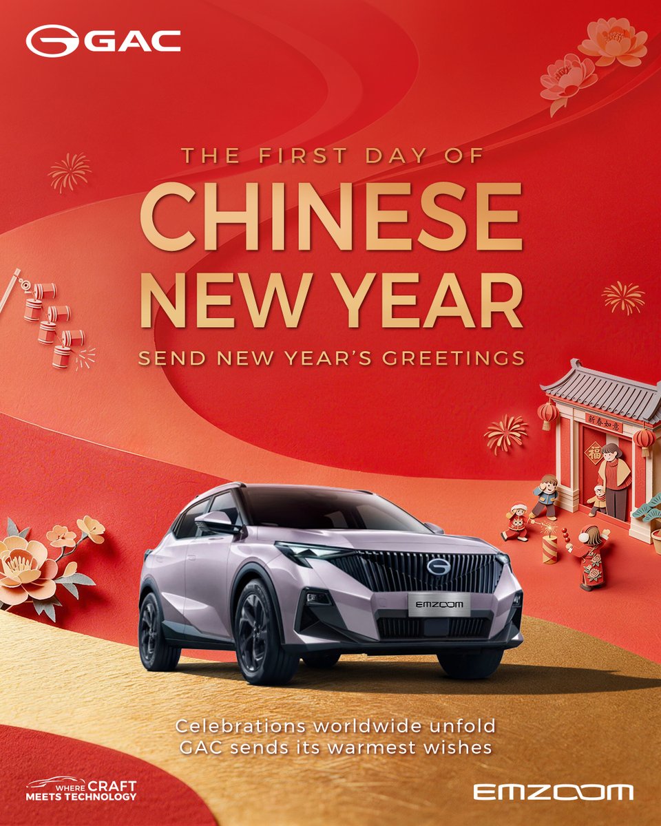 With power we gallop, with GAC we thrive.
The first day of Chinese New Year ✨
Greetings travel across borders.
Let’s start a new chapter with GAC. 🎉

Learn more about GAC: gacgroup.com/en/
#GAC #WithPowerWeGallop #WithGACWeThrive #ChineseNewYear #YearoftheHorse