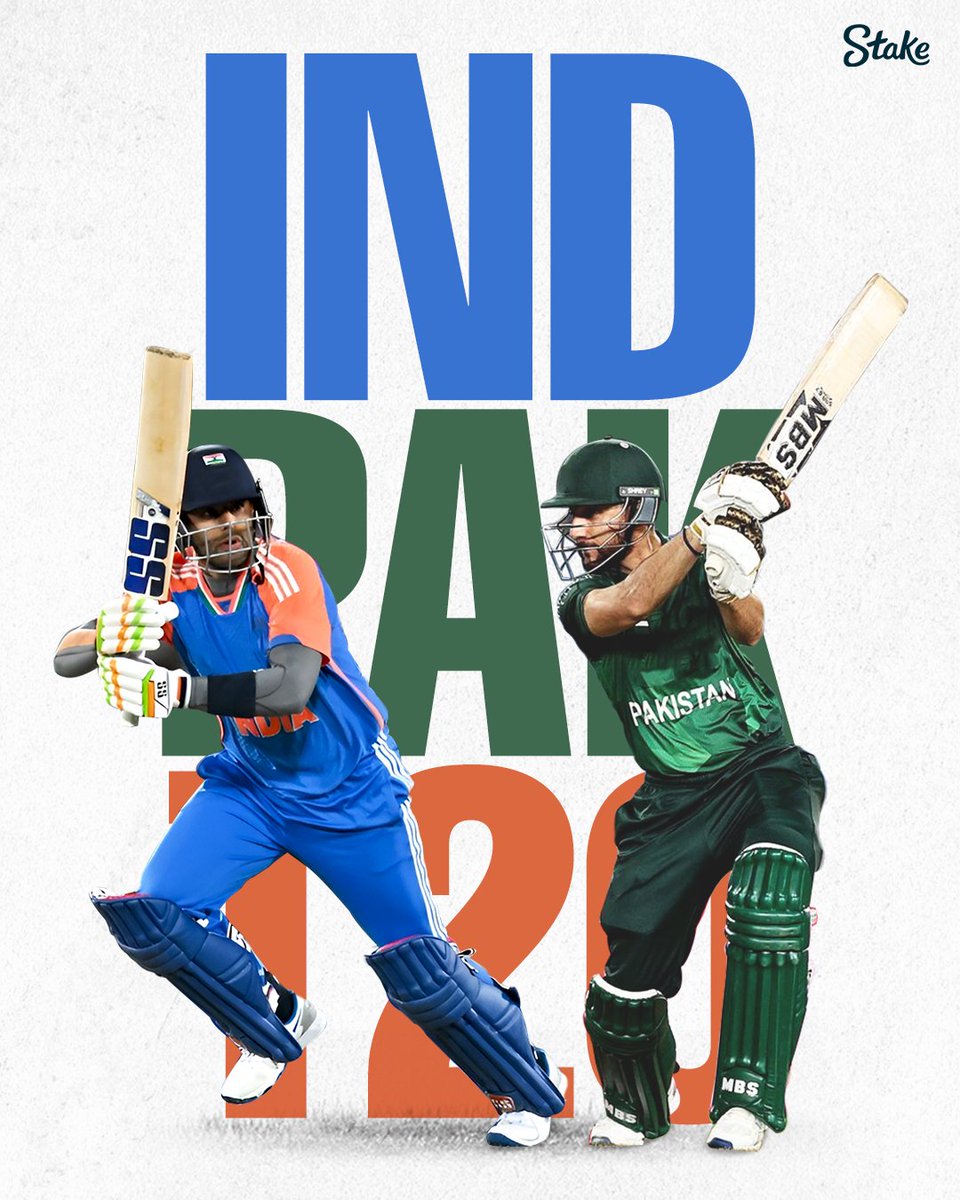 🔥 THE GREATEST RIVALRY IN CRICKET 🔥
🇮🇳 India vs 🇵🇰 Pakistan
Which player will be the highest scorer in the match?
💸 10 winners get ₹2,000 each (correct answer)

How to enter:
✅ Like &amp; Retweet
✅ Comment your pick (player name) and username
✅ Follow <a href="/StakeIND/">Stake Official India</a> 
❌ Multiple
