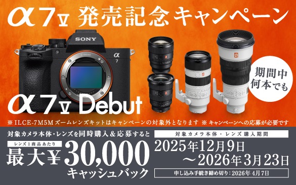 📣α7V の店頭在庫ございます‼️🥳 対象レンズを期間中にご購入いただく