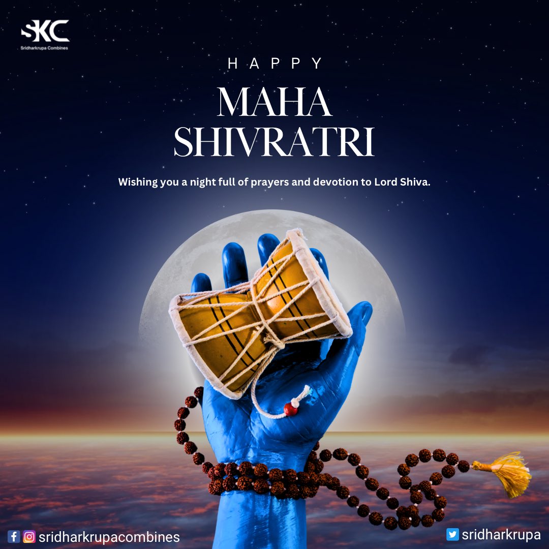 sridharkrupa's tweet photo. Wishing you a night full of prayers and devotion to Lord Shiva. Happy Shivaratri 
.
.
.
#shiva #shivaratri #mahashivratri #skc #sridharkrupacombines https://t.co/rNyIh3J2s5