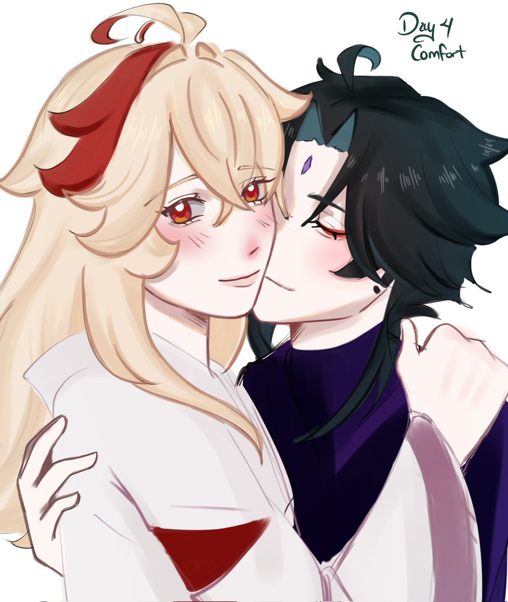 Day 4 - Comfort 

I didn't have anything for today but I got motivated after seeing Lou draw, so I did a very messy and rushed doodle♡

#xiaokazuweek2026 
#xiaokazu ♡ #kazuxiao