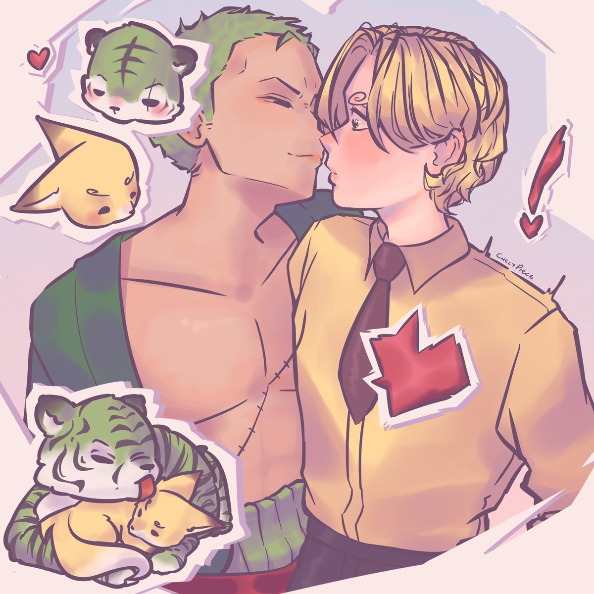 My Valentine's gift for Chibs (@/chibibunnis.bsky.social)!
#zosan #ゾロサン
#zsvdayexchange2026 
<a href="/ZS_VDayExchange/">ZS Valentines Day Exchange 💌</a>