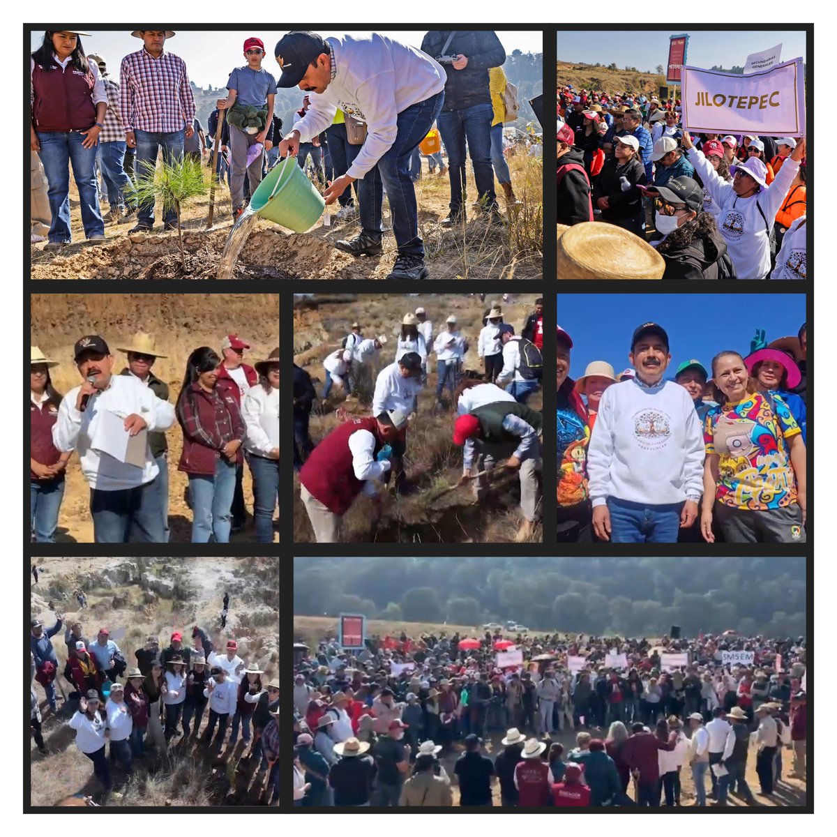Gobierno del Edomex celebró el “Día del Amor y la Amistad por el Bosque” con jornada de reforestación en nueve municipios. Más de mil 700 docentes de educación básica y de preescolar, servidores públicos, productoras y productores forestales participaron en esta actividad.