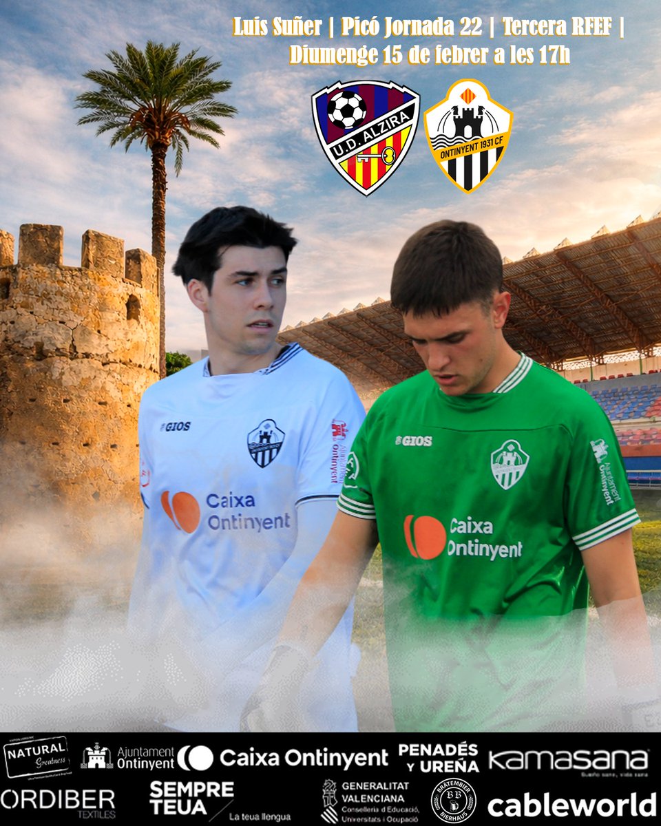 📷 #Diadepartit | Visitem per primera vegada el Suñer Picó en un dels desplaçaments més curts!

⚽ UD Alzira - Ontinyent 1931 CF

⌚ Diumenge 15 de febrer a les 17h

🏟️ Luis Suñer Picó