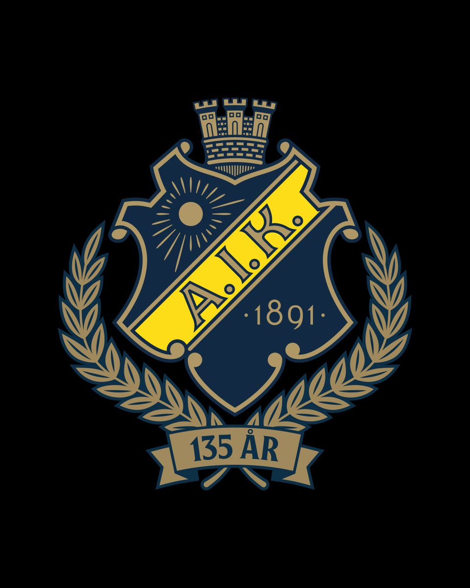 r08be's tweet photo. Grattis till oss alla! 🖤 💛 #AIK135 https://t.co/41In4kQwJR