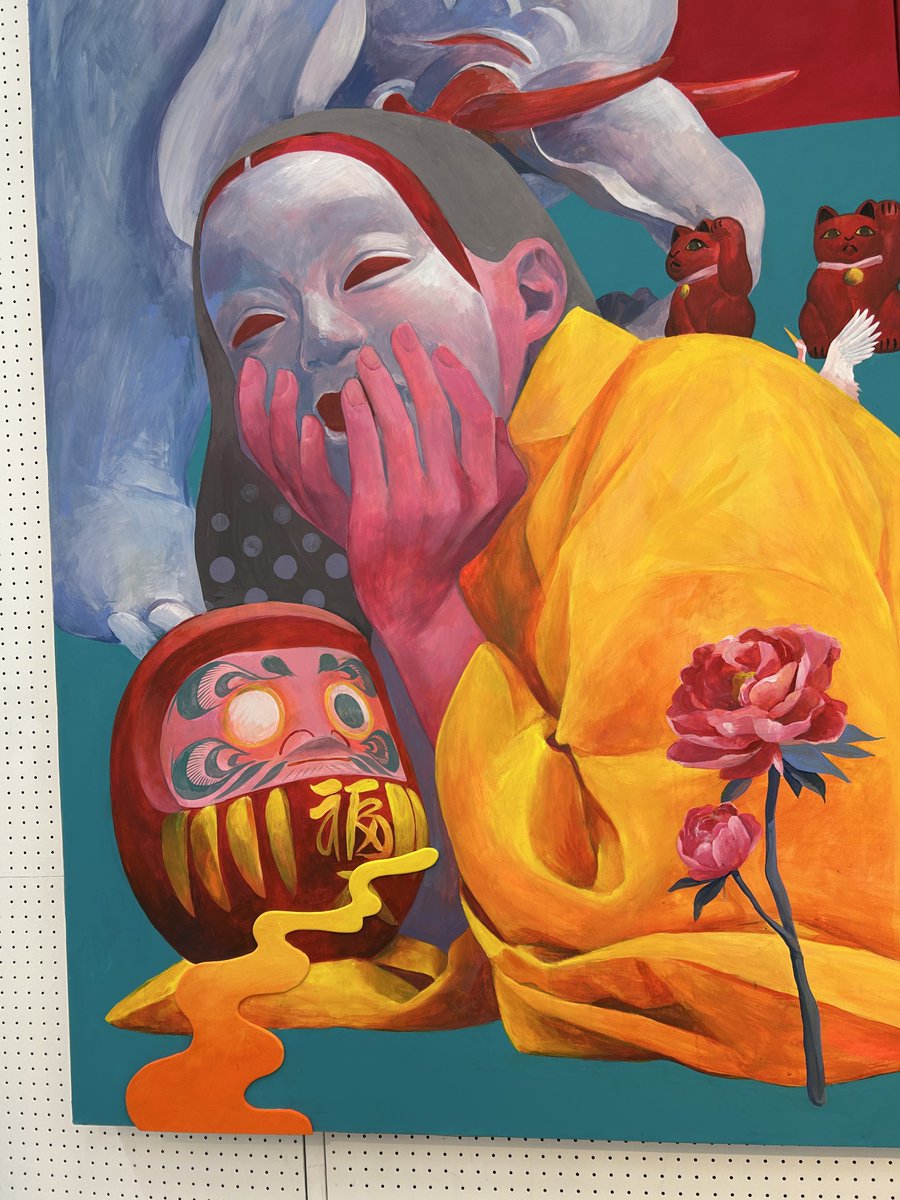 達磨さん(@daruma_1225 )の作品です 鮮やかな赤や寒色の力強さに心を